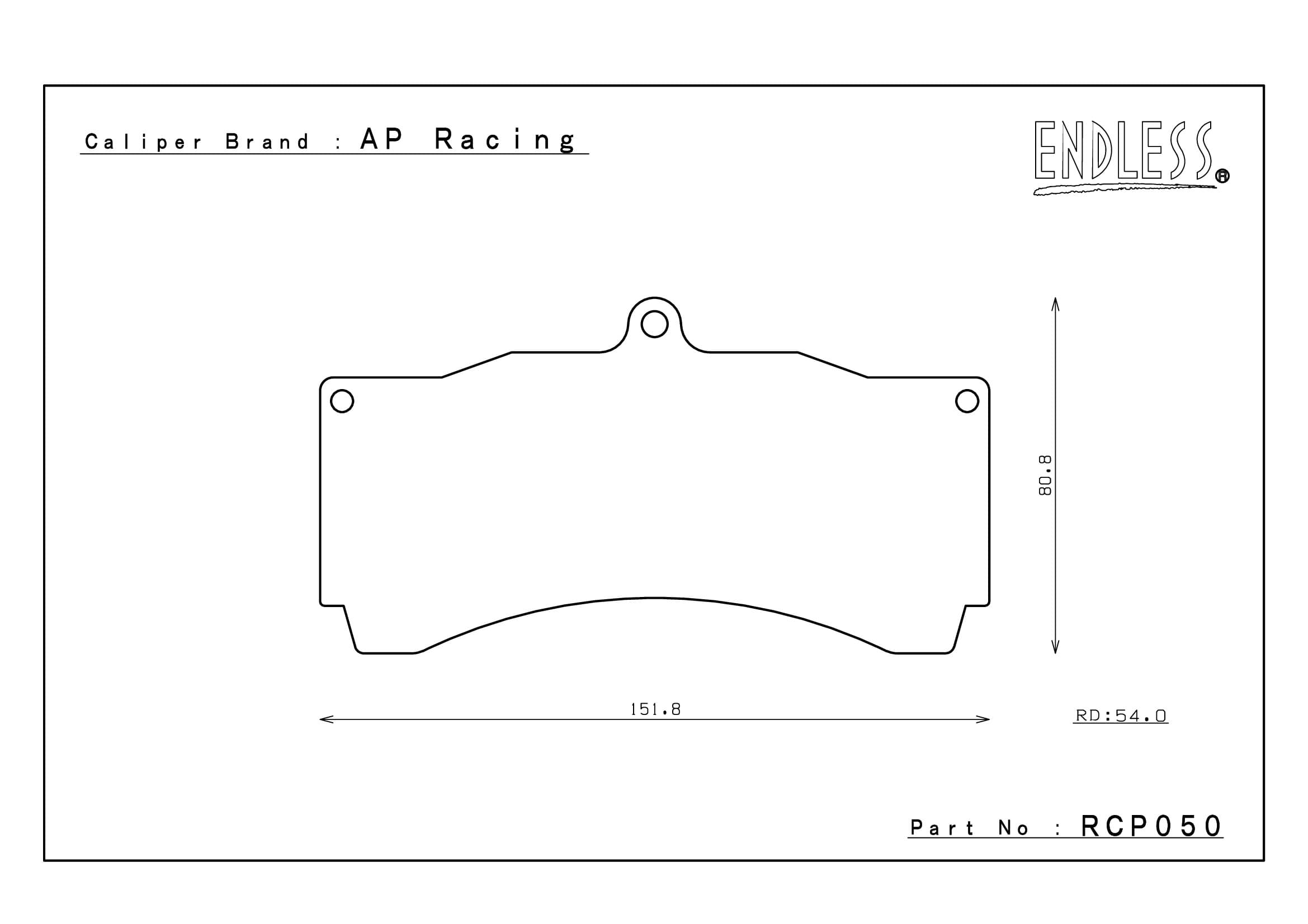 RCP050 MA45B 18MM Endless Brake Pads