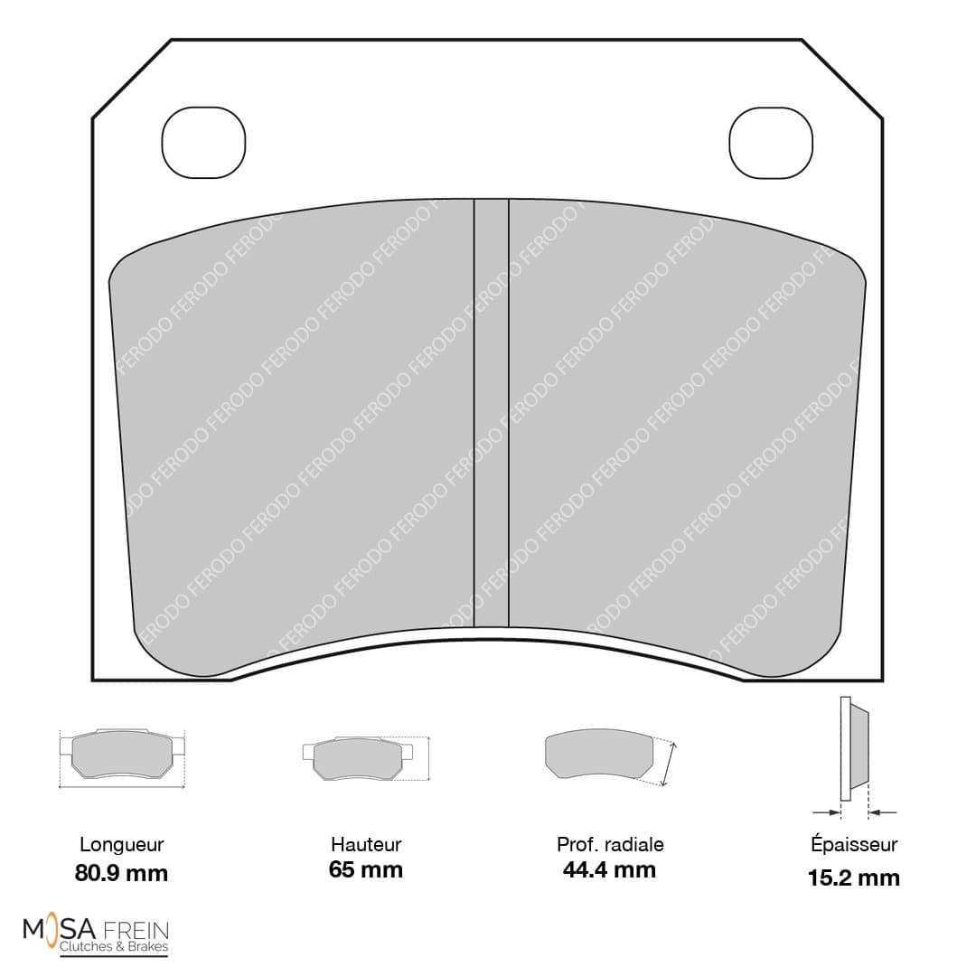 FCP815H Ferodo Racing Brake Pads DS2500 (H)