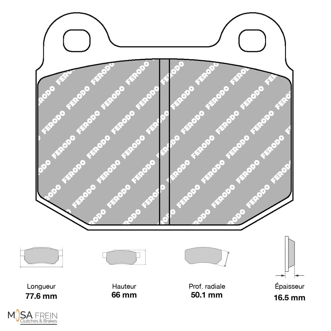PLAQUETTES FERODO RACING DS3000
