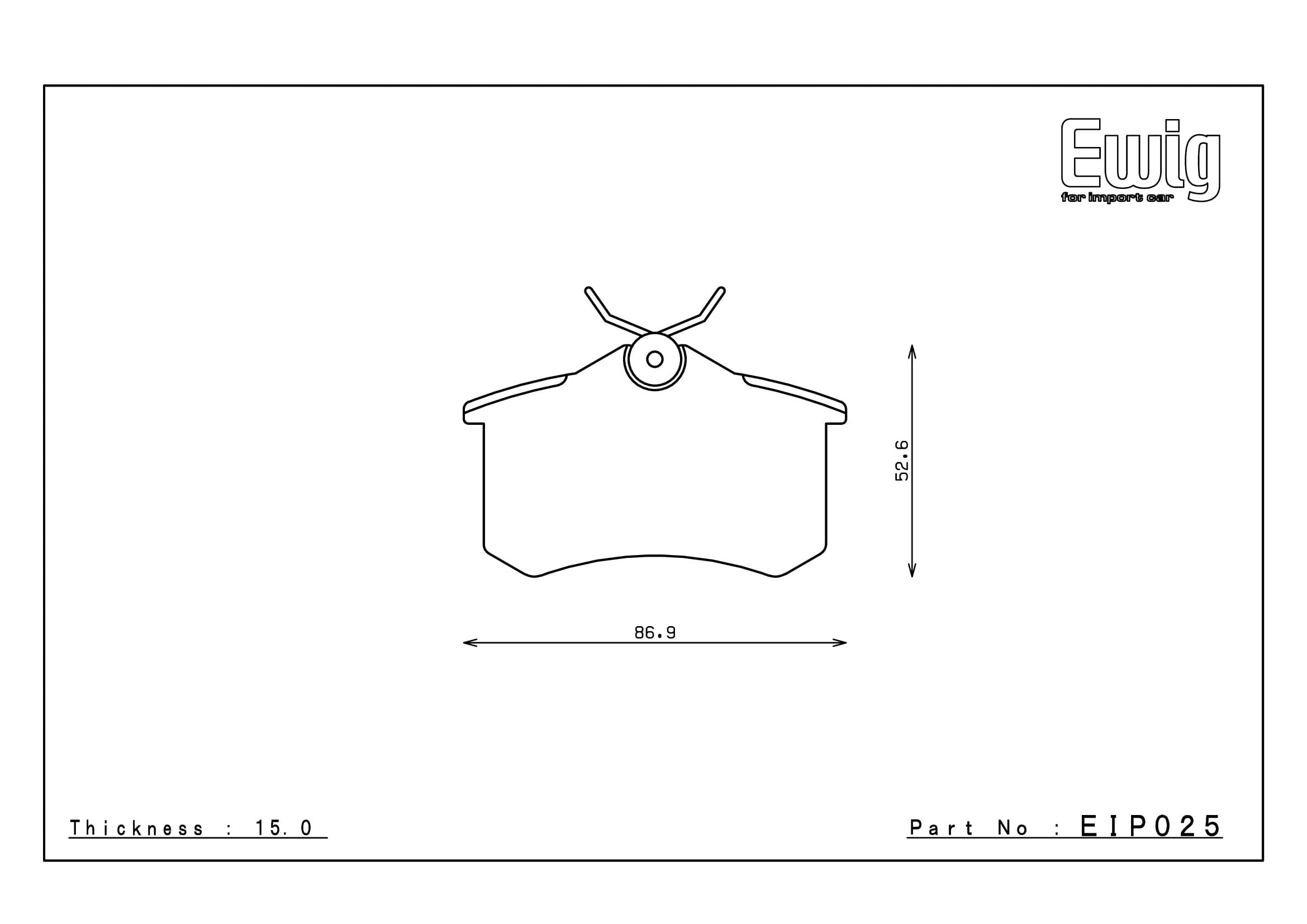 EIP025 A06 Endless Brake pads