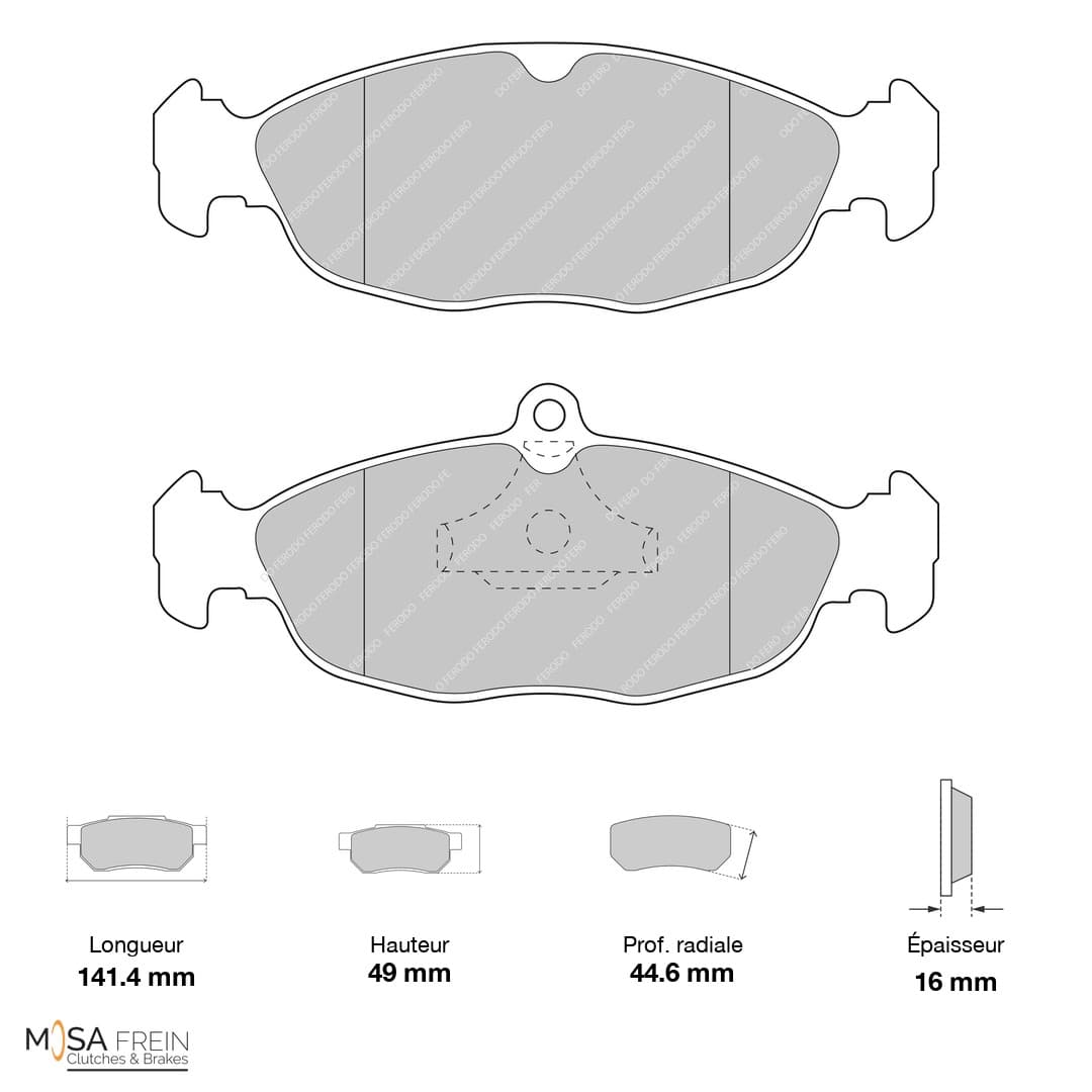 PLAQUETTES FERODO RACING DS3000