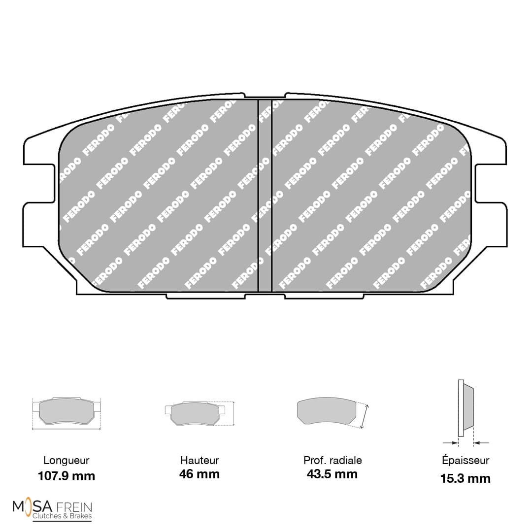 PLAQUETTES FERODO RACING DS2500