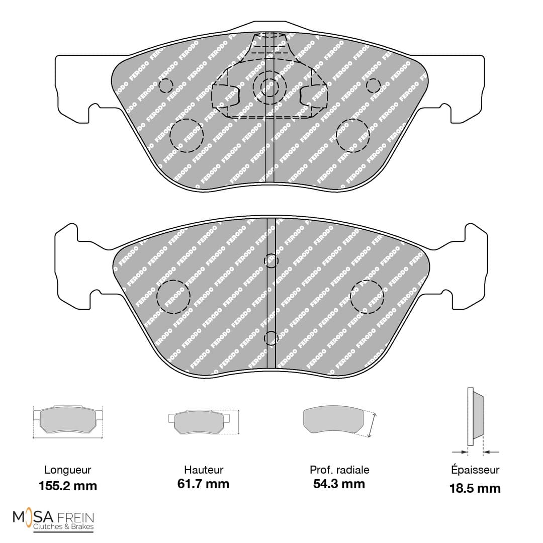 FCP1052H Ferodo Racing Brake Pads DS2500 (H)