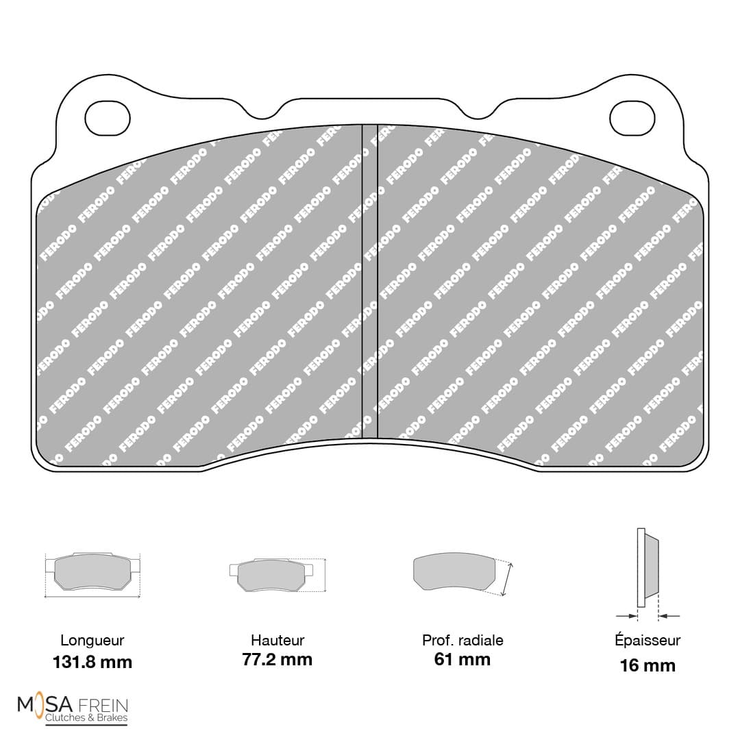 PLAQUETTES FERODO RACING DS1.11