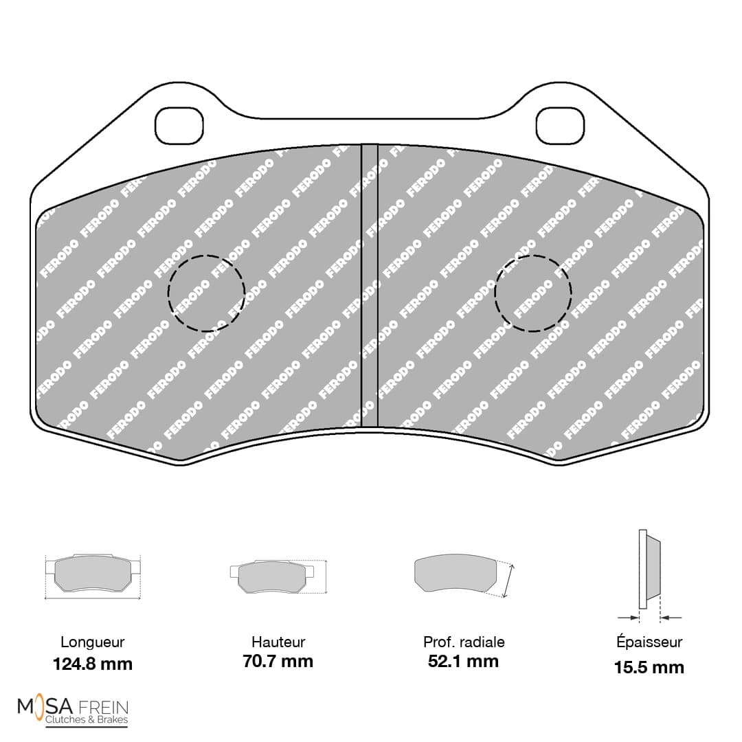 FCP1667H Ferodo Racing Brake Pads DS2500 (H)