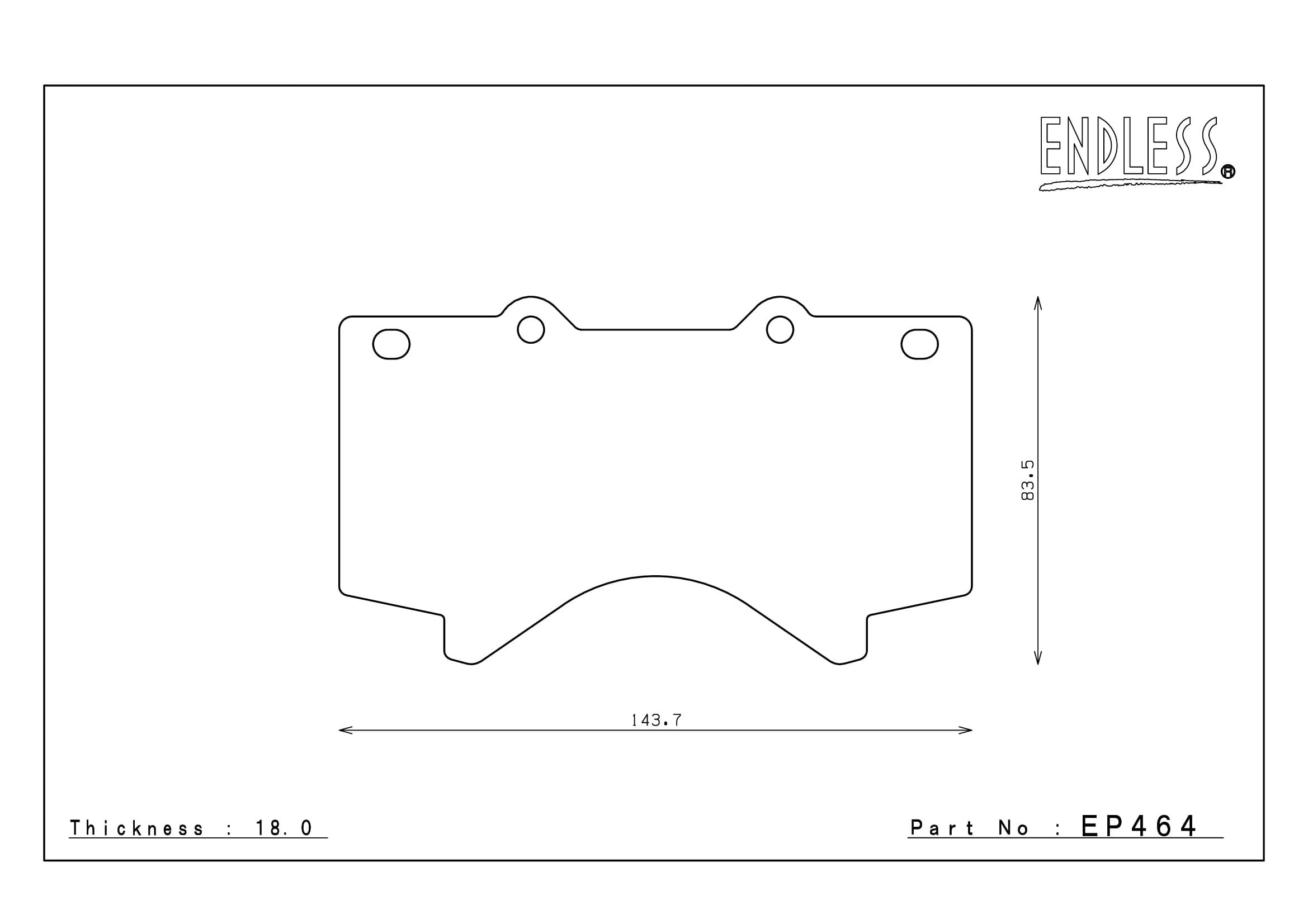 EP464 CCR Endless Brake pads