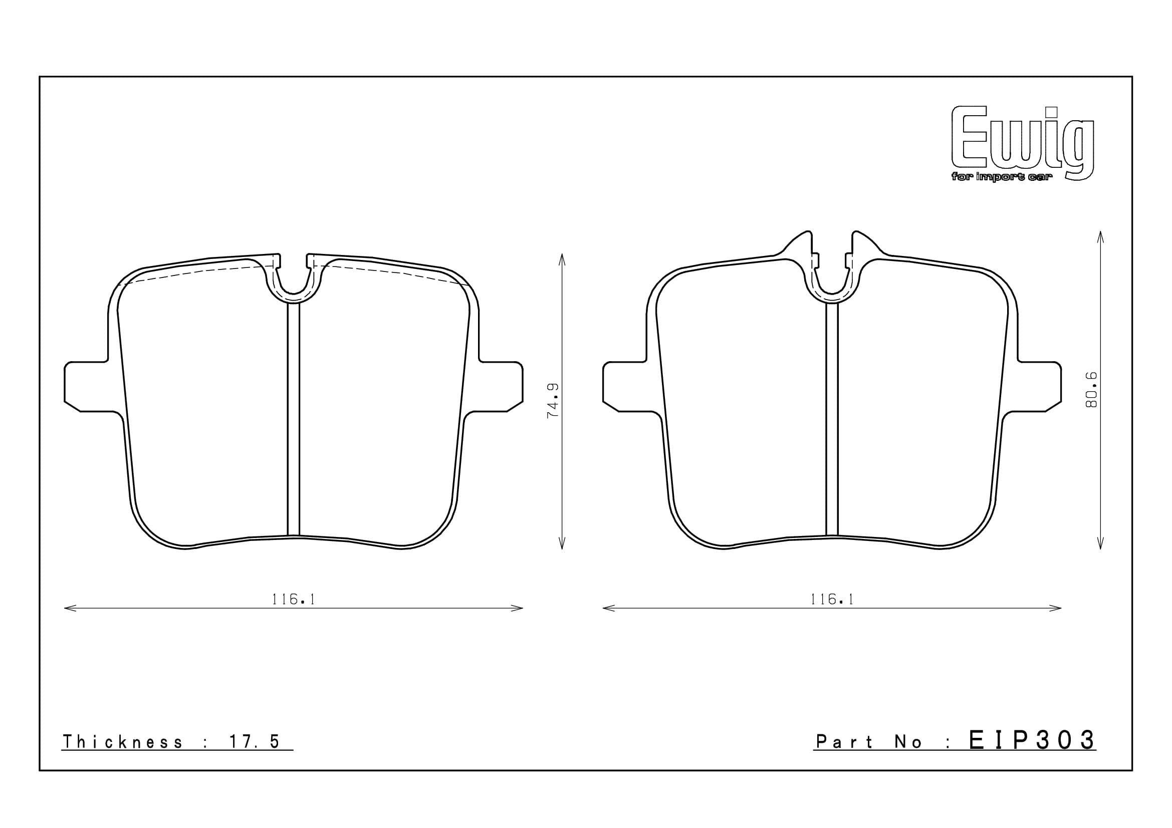 EIP303 CCDA Endless Brake Pads CCD-A
