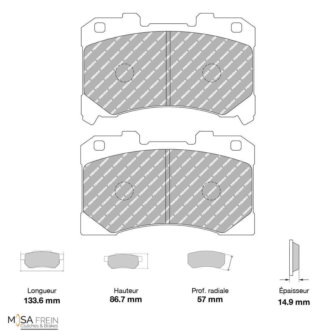 FCP5261H Ferodo Racing Brake Pads DS2500 (H)