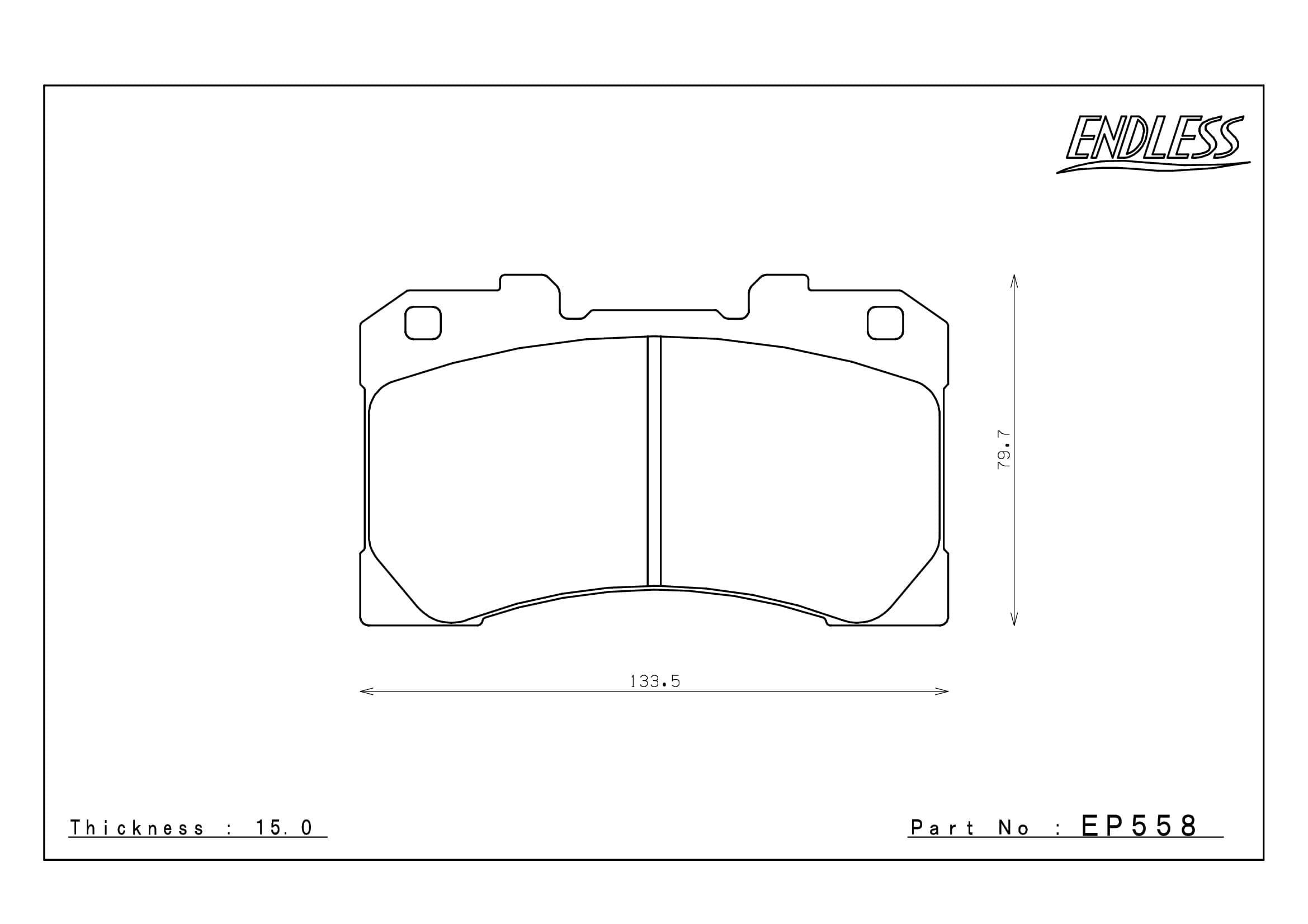 EP558 ME20 Endless Brake Pads