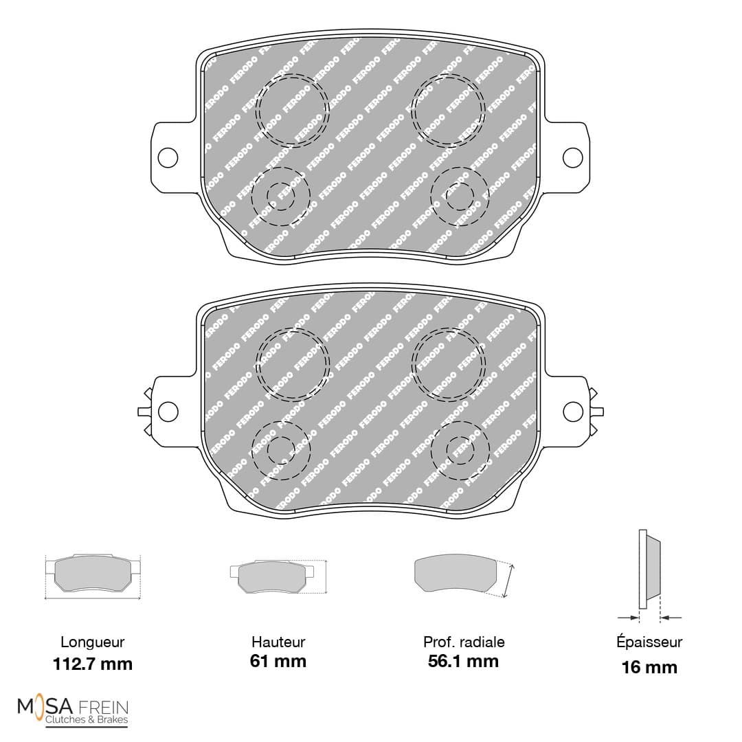 PLAQUETTES FERODO RACING DS2500