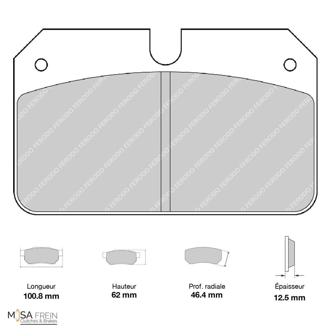 PLAQUETTES FERODO RACING DS3.12
