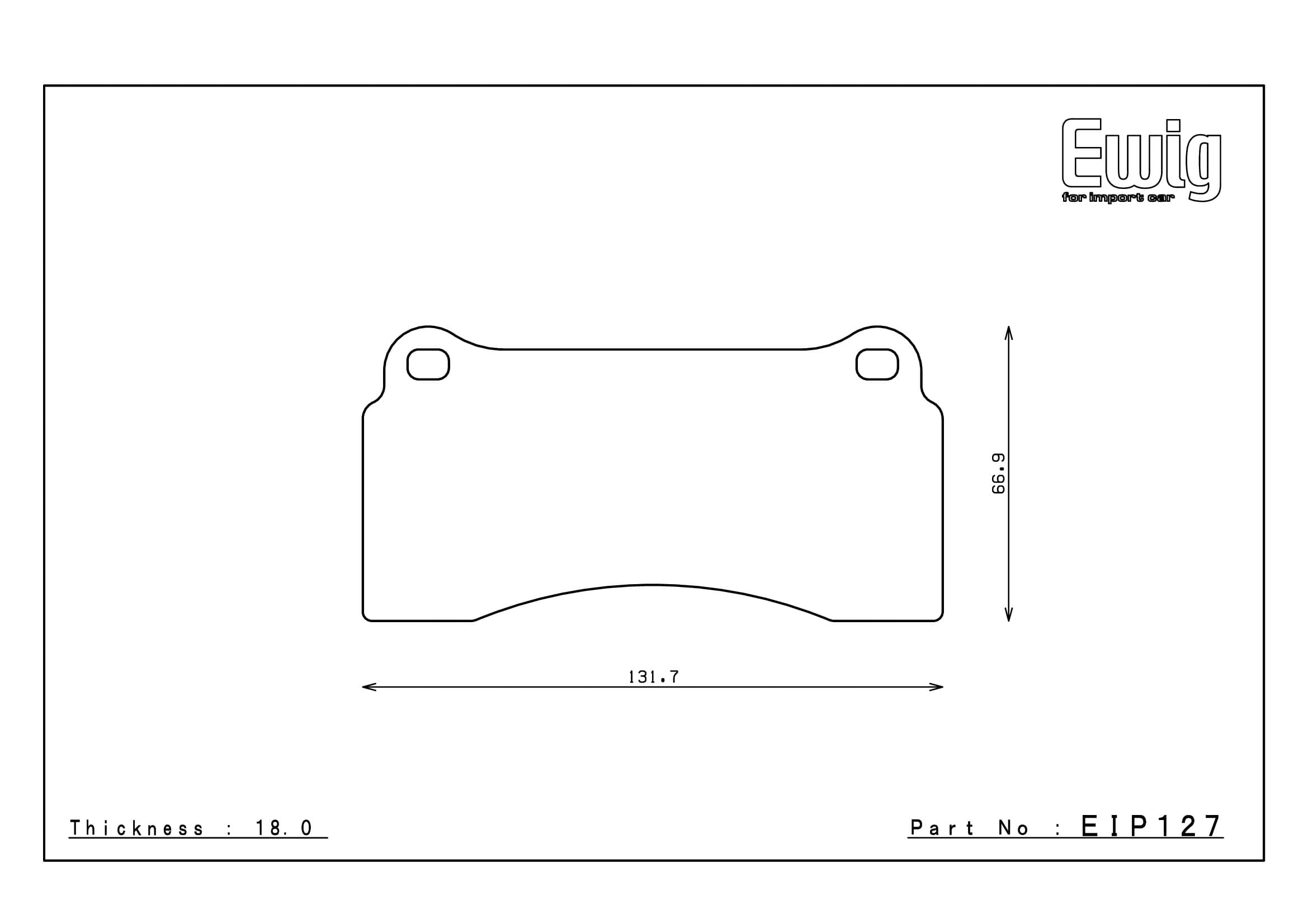 EIP127 MX72 Endless Brake Pads