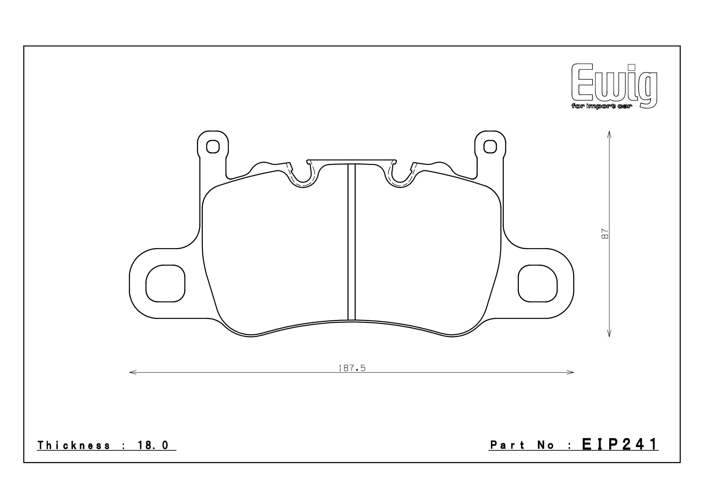 EIP241 MA52B Endless Brake Pads
