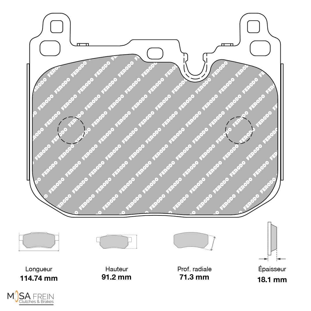 PLAQUETTES FERODO RACING DSUNO