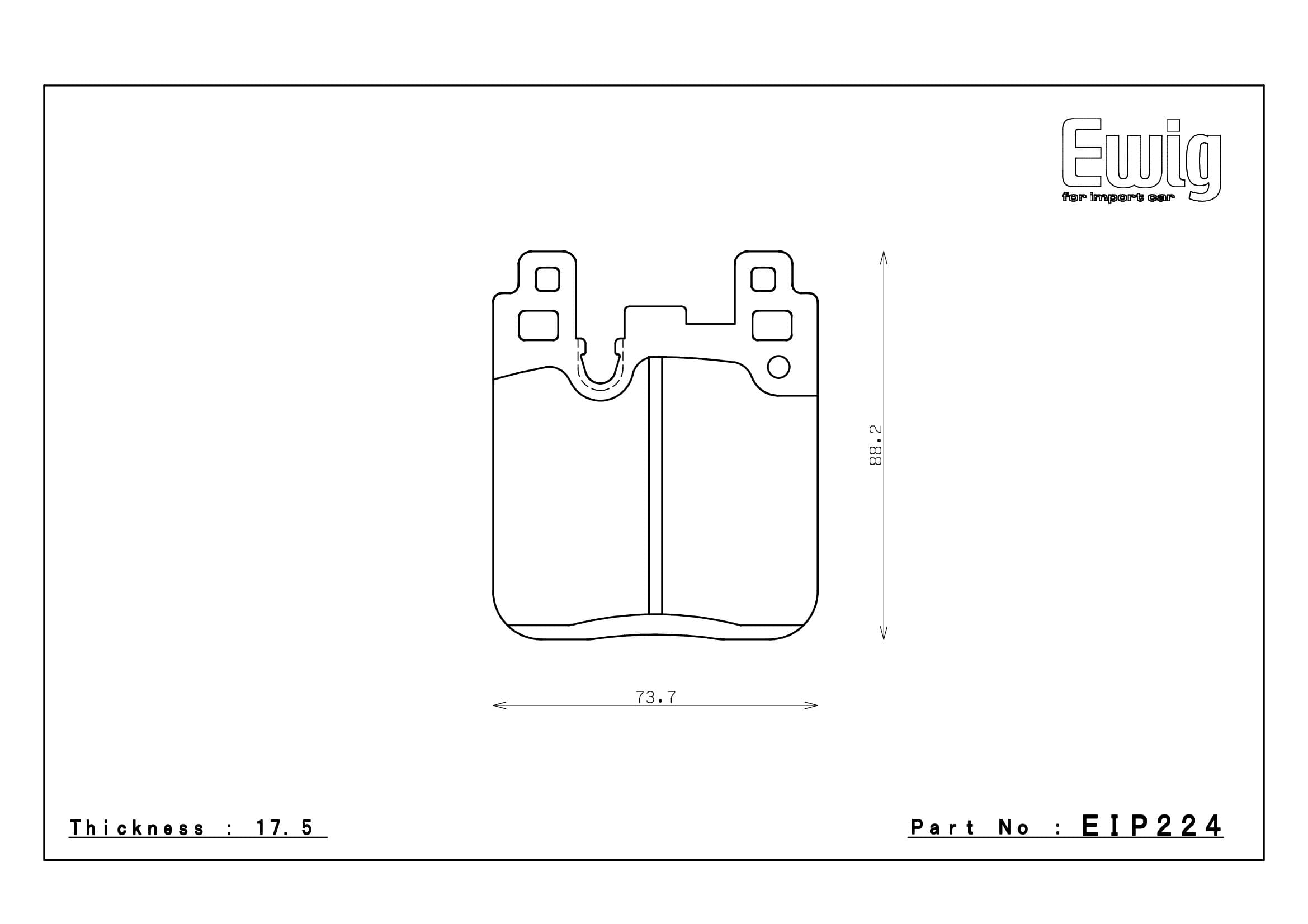PLAQUETTES RACING ENDLESS EIP224 ME20