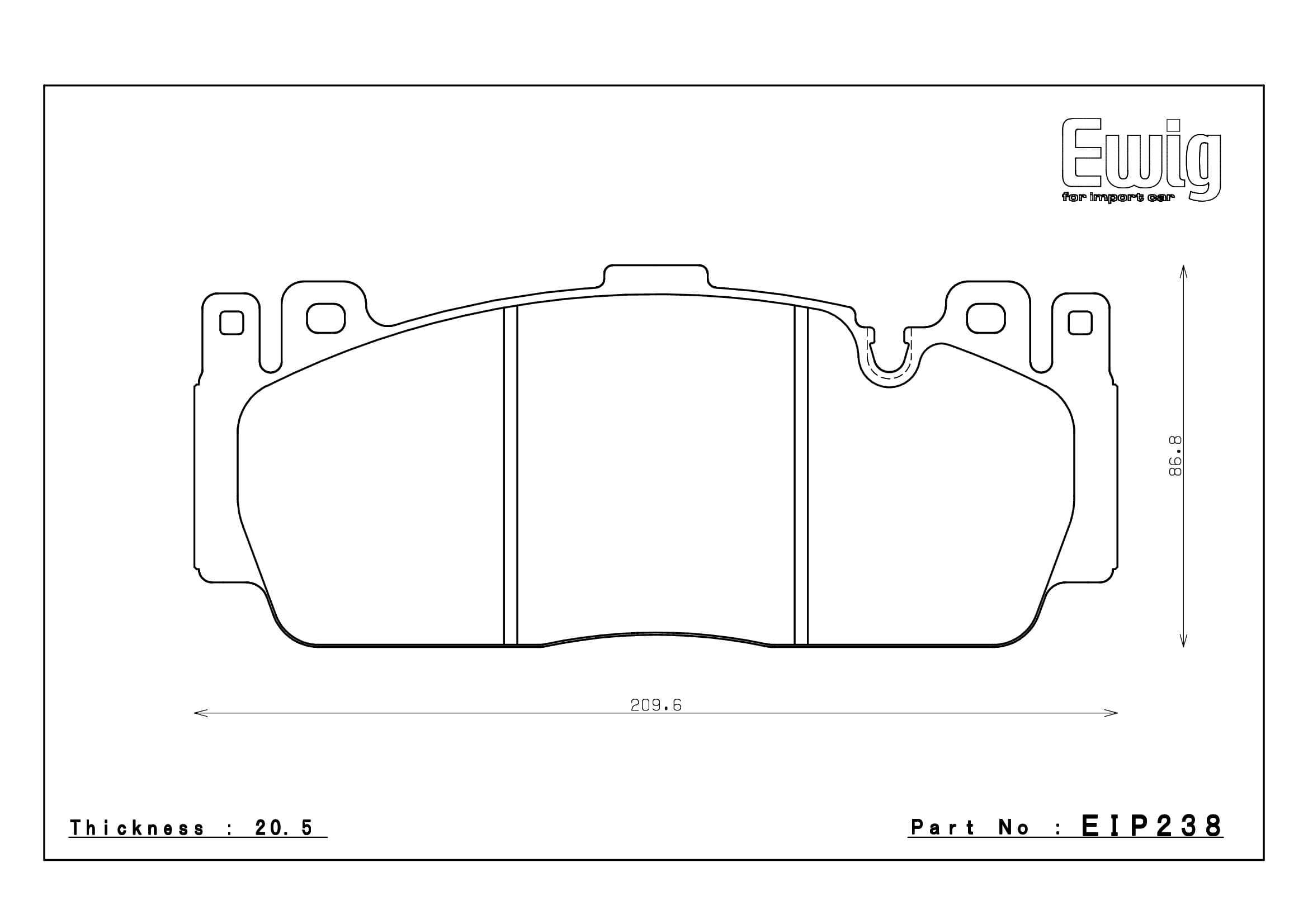 EIP238 N39S Endless Brake Pads