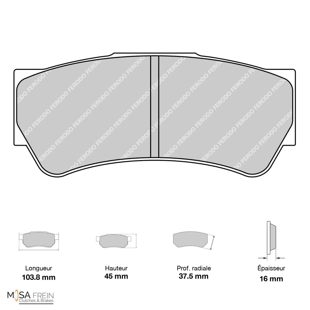 FRP3103H Ferodo Racing Brake Pads DS2500 (H)