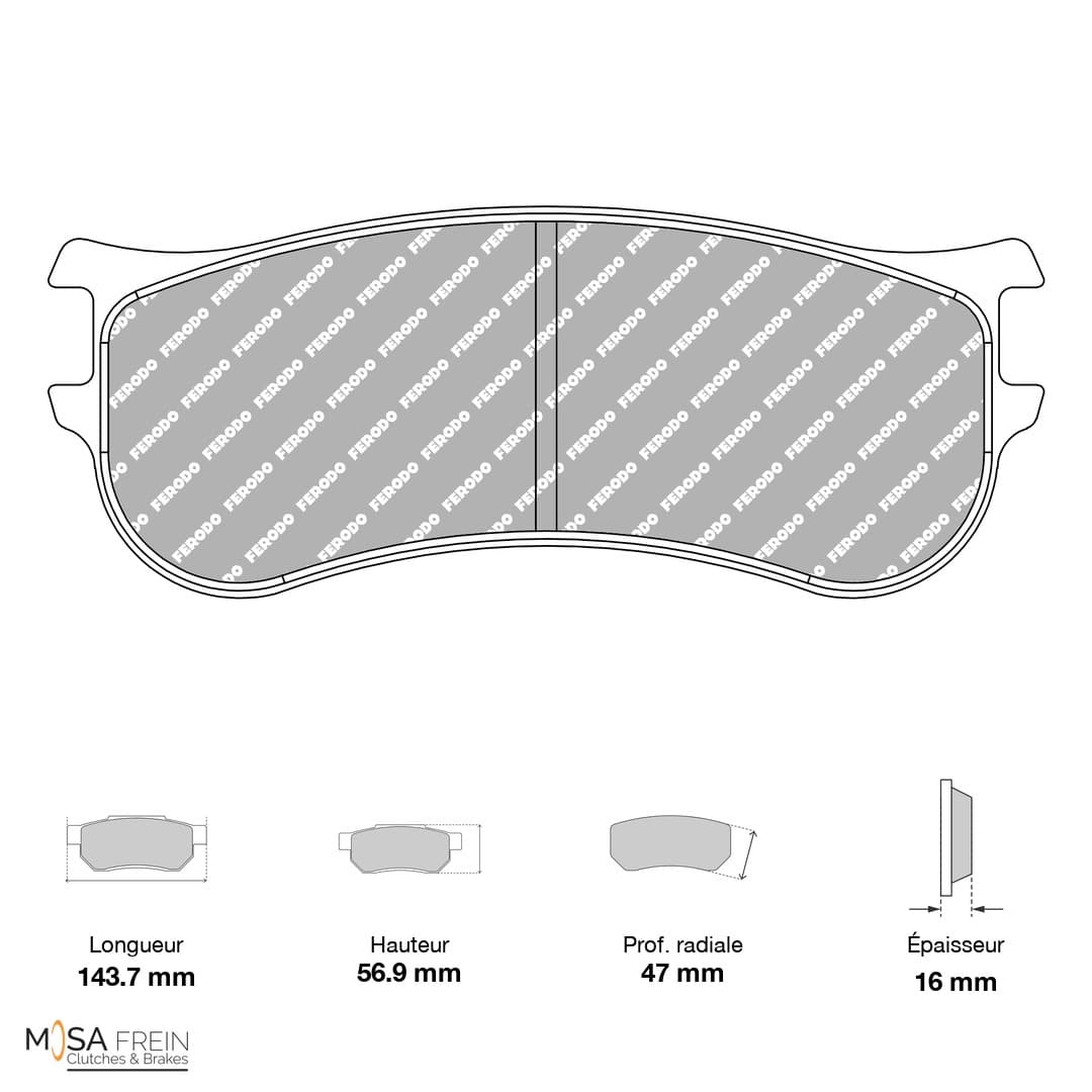 Ferodo Racing Racing Brake Pads DS3.12 FRP3163G