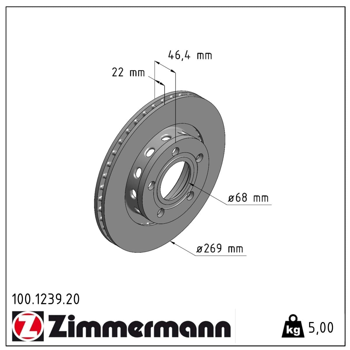 DISQUE ZIMMERMANN AUDI Coat Z
