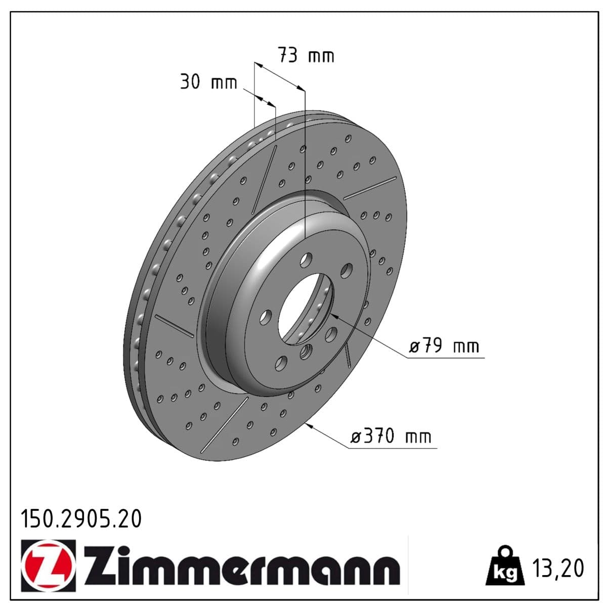 DISQUE ZIMMERMANN BMW Coat Z