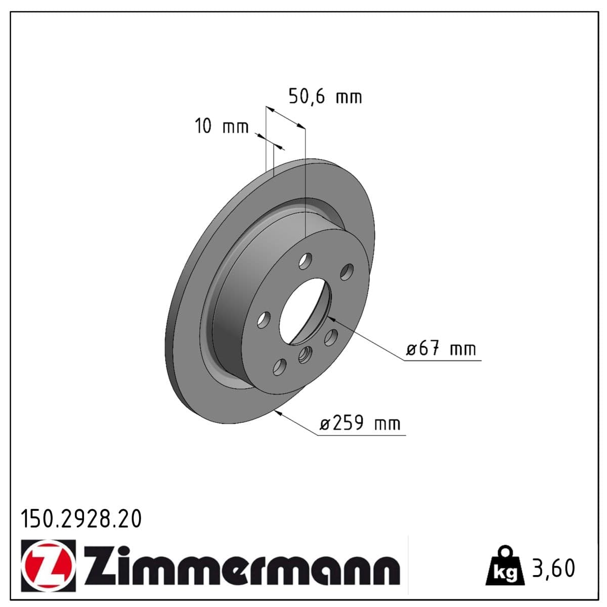 DISQUE ZIMMERMANN BMW Coat Z
