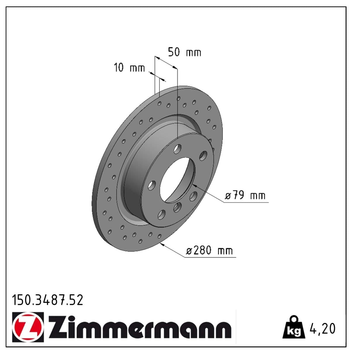 DISQUE ZIMMERMANN BMW SPORT Z