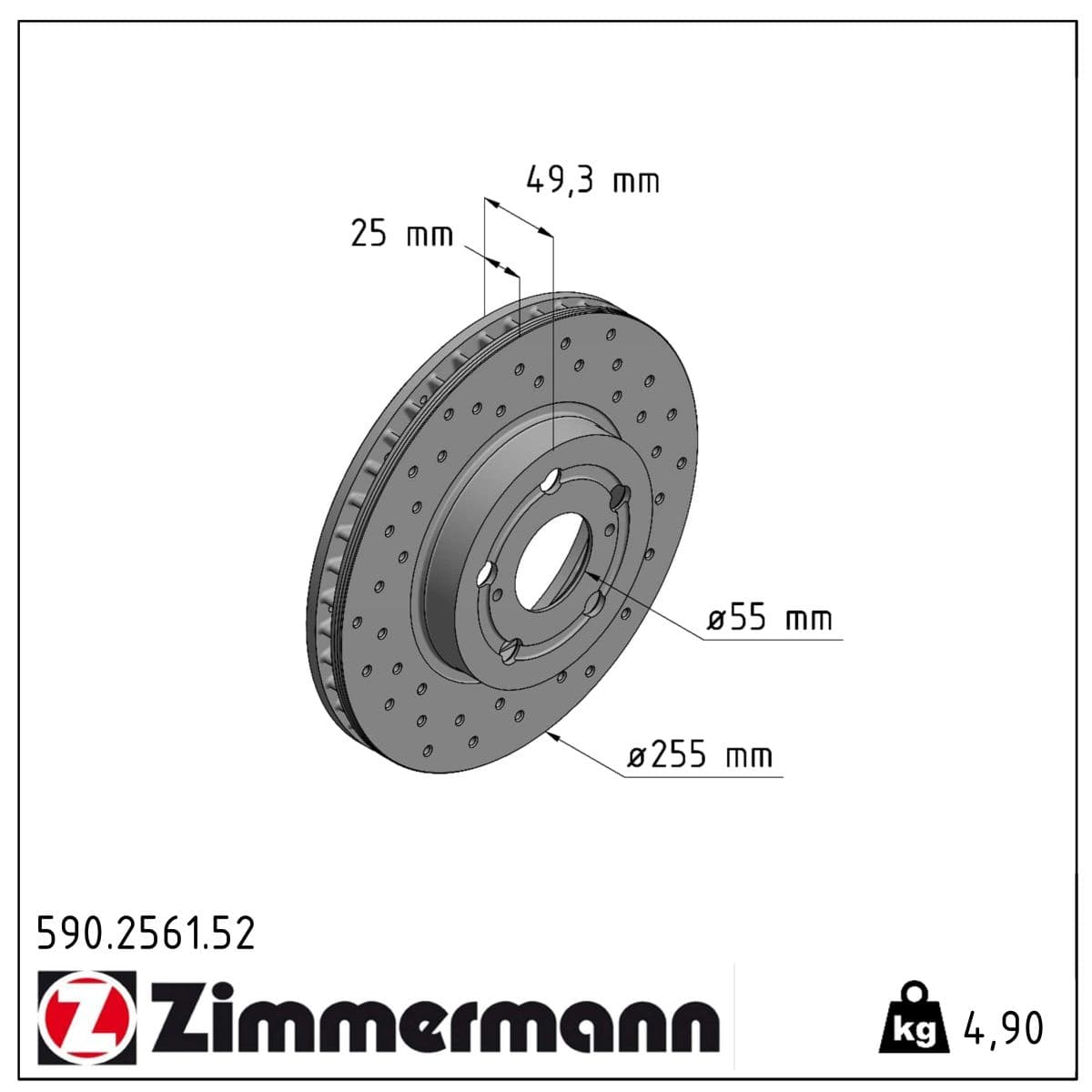 DISQUE ZIMMERMANN TOYOTA SPORT Z