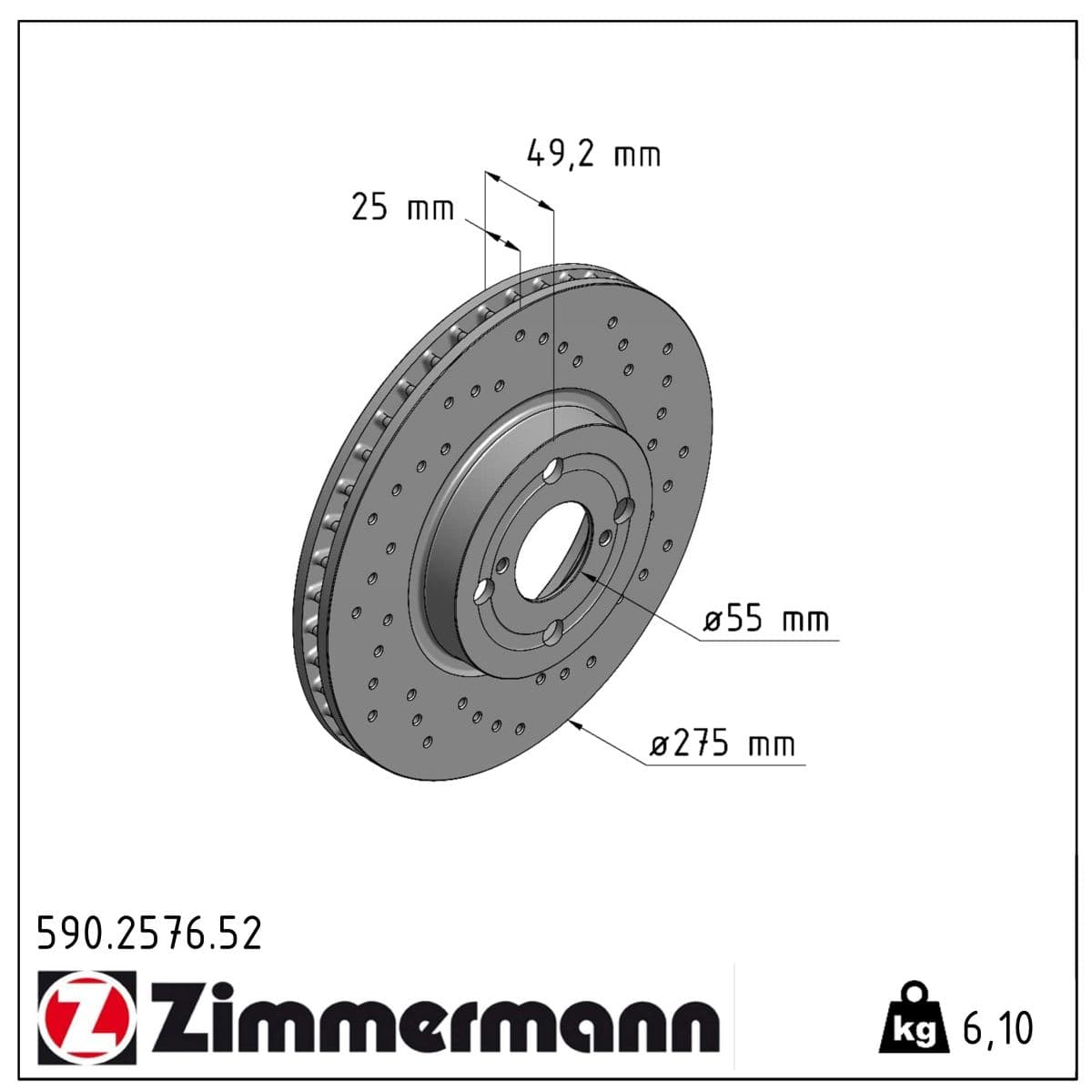 DISQUE ZIMMERMANN TOYOTA SPORT Z