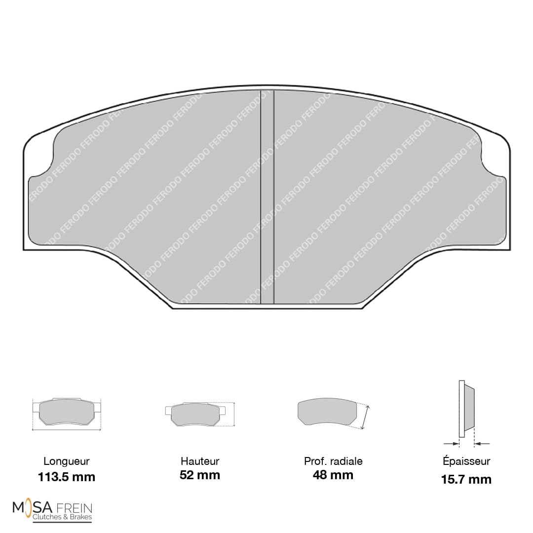 PLAQUETTES FERODO RACING DS3000