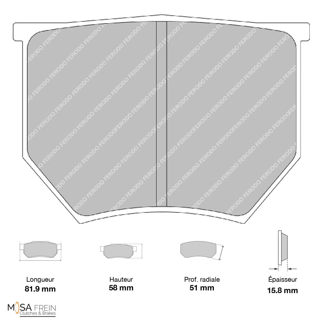 PLAQUETTES FERODO RACING DS3000
