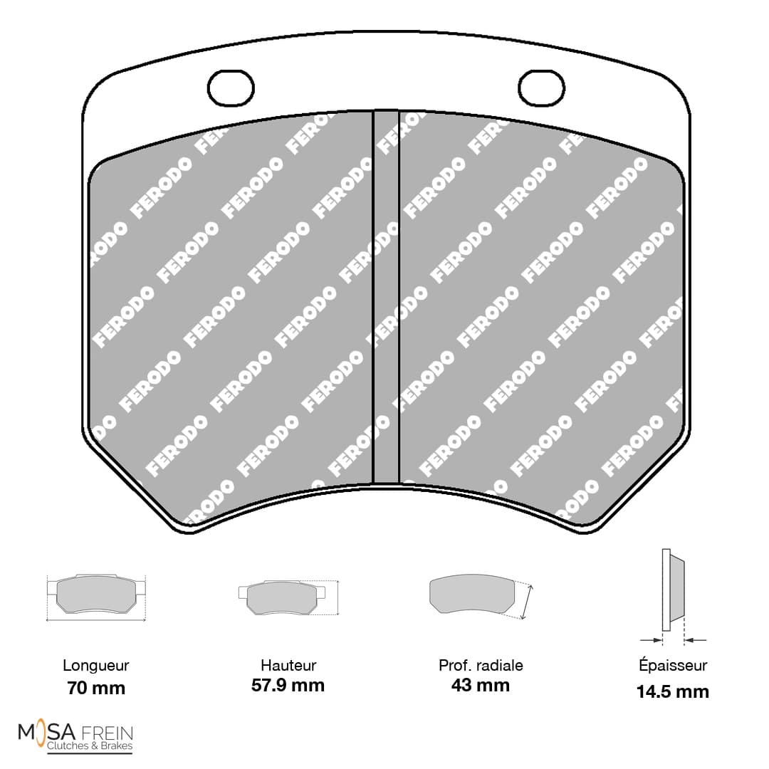 Ferodo Racing Racing Brake Pads DS2500 (H) FCP825H