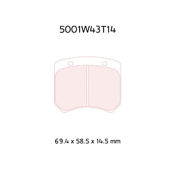 CL Brakes Racing Brake Pads RC6 5001W43T14RC6